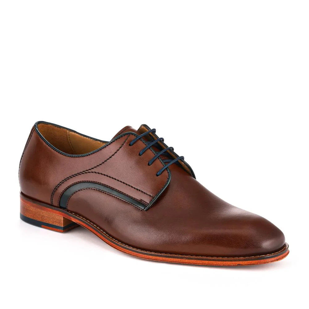 Jammer Smart Leather Lace-Up Shoes - Chestnut