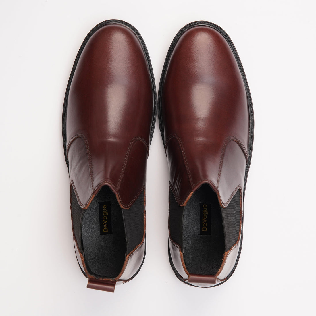 8017-Maroon Hot Pull-up Chelsea Boots
