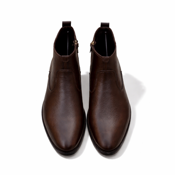 LT-01 Brown Mild Ankle Boots Cow Leather