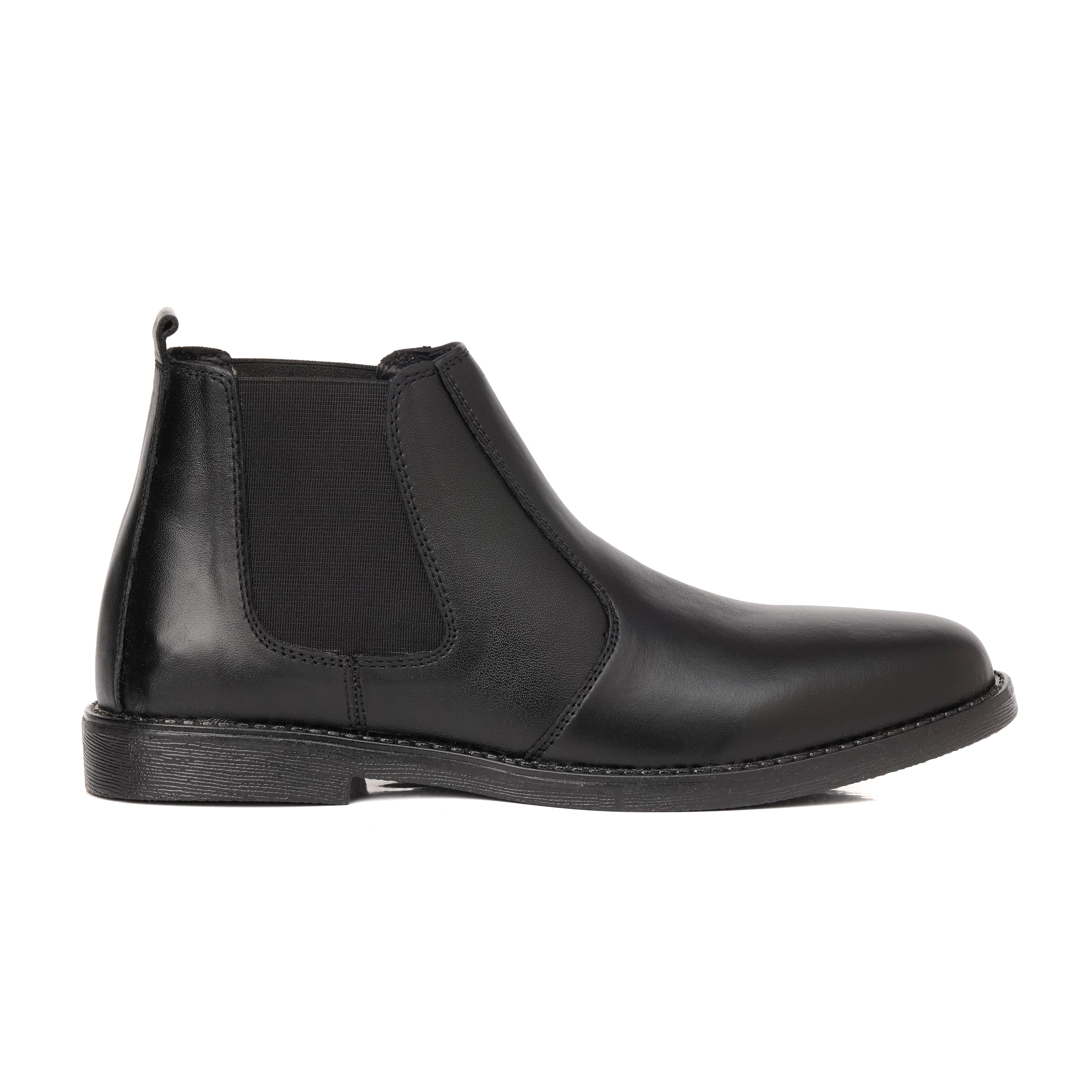 SKU:8010-Black Cow Leather Chelsea boots