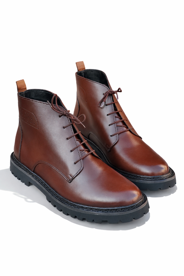 SKU:1006-Brown Soft Cow Leather Chukka boots